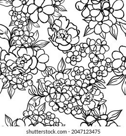 Abstract elegance seamless pattern with floral background