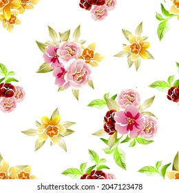 Resumen de la elegancia sin problemas con fondo floral