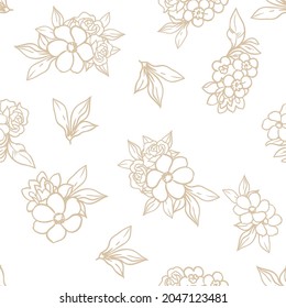 Abstract elegance seamless pattern with floral background