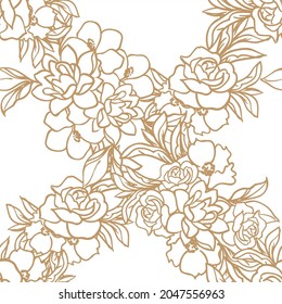 Abstract elegance seamless pattern with floral background