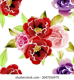 Resumen de la elegancia sin problemas con fondo floral