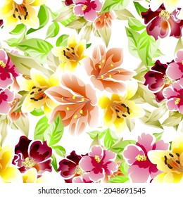 Abstract elegance seamless pattern with floral background