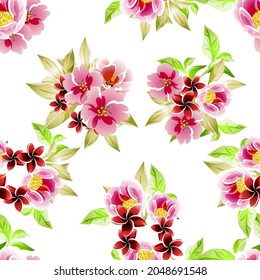 Abstract elegance seamless pattern with floral background
