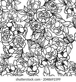 Abstract elegance seamless pattern with floral background