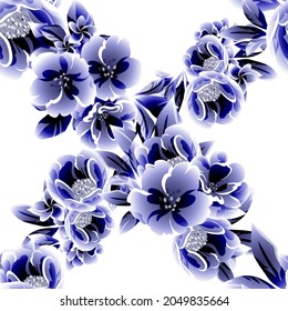 Abstract elegance seamless pattern with floral background