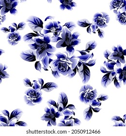 Abstract elegance seamless pattern with floral background
