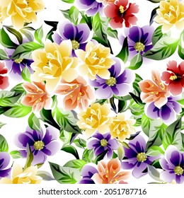 Resumen de la elegancia sin problemas con fondo floral