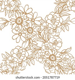 Abstract elegance seamless pattern with floral background