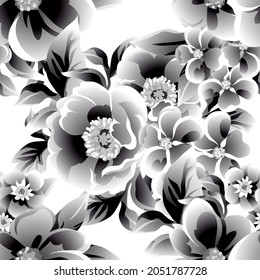 Abstract elegance seamless pattern with floral background
