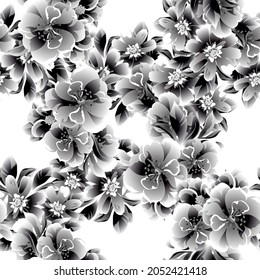 Abstract elegance seamless pattern with floral background