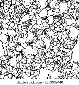 Abstract elegance seamless pattern with floral background