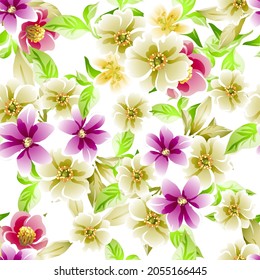 Resumen de la elegancia sin problemas con fondo floral