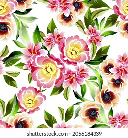 Resumen de la elegancia sin problemas con fondo floral