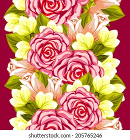 Abstract Elegance Seamless pattern with floral background