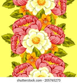 Abstract Elegance Seamless pattern with floral background