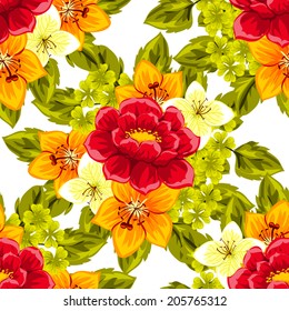 Abstract Elegance Seamless pattern with floral background