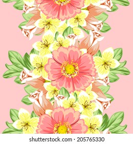Abstract Elegance Seamless pattern with floral background
