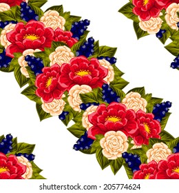 Abstract Elegance Seamless pattern with floral background