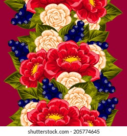 Abstract Elegance Seamless pattern with floral background