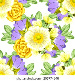 Abstract Elegance Seamless pattern with floral background