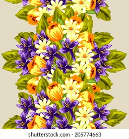 Abstract Elegance Seamless pattern with floral background
