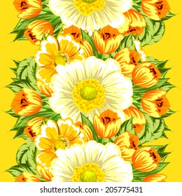 Abstract Elegance Seamless pattern with floral background
