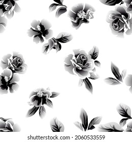 Abstract elegance seamless pattern with floral background