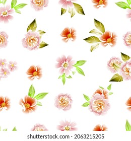 Abstract elegance seamless pattern with floral background