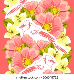 Abstract Elegance Seamless pattern with floral background