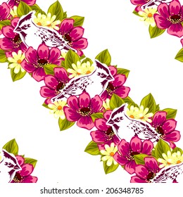 Abstract Elegance Seamless pattern with floral background