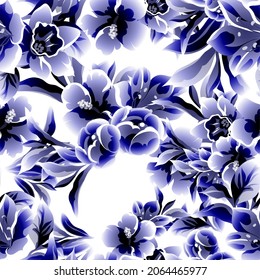 Abstract elegance seamless pattern with floral background