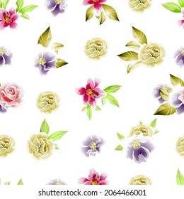 Resumen de la elegancia sin problemas con fondo floral