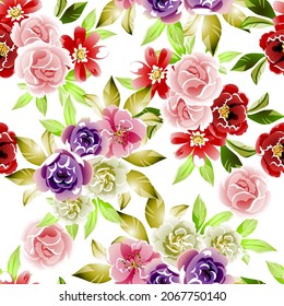 Resumen de la elegancia sin problemas con fondo floral