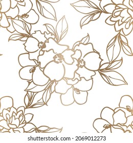 Abstract elegance seamless pattern with floral background