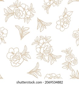 Abstract elegance seamless pattern with floral background