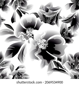 Abstract elegance seamless pattern with floral background