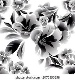 Abstract elegance seamless pattern with floral background