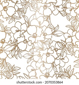 Abstract elegance seamless pattern with floral background
