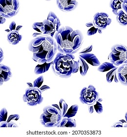 Abstract elegance seamless pattern with floral background