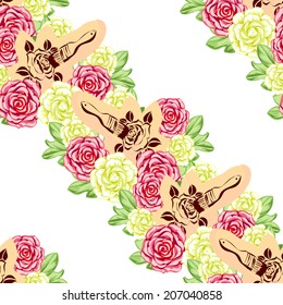 Abstract Elegance Seamless pattern with floral background