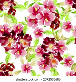 Abstract elegance seamless pattern with floral background