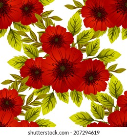 Abstract Elegance Seamless pattern with floral background
