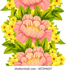 Abstract Elegance Seamless pattern with floral background