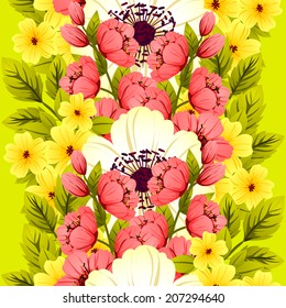 Abstract Elegance Seamless pattern with floral background