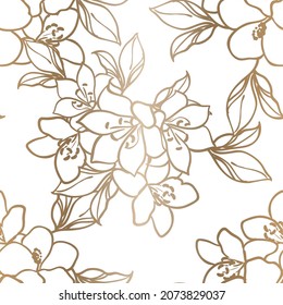 Abstract elegance seamless pattern with floral background