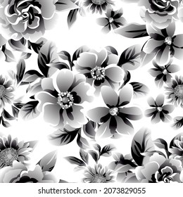 Resumen de la elegancia sin problemas con fondo floral