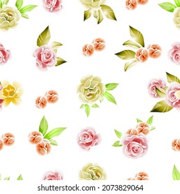 Abstract elegance seamless pattern with floral background