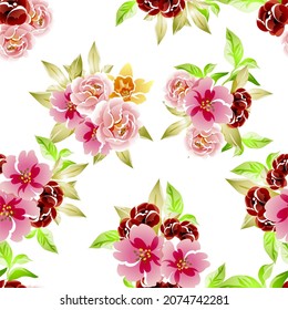 Resumen de la elegancia sin problemas con fondo floral