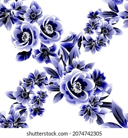Abstrakte Eleganz, nahtloses Muster mit floralem Hintergrund