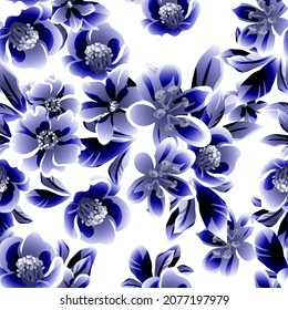 Abstrakte Eleganz, nahtloses Muster mit floralem Hintergrund